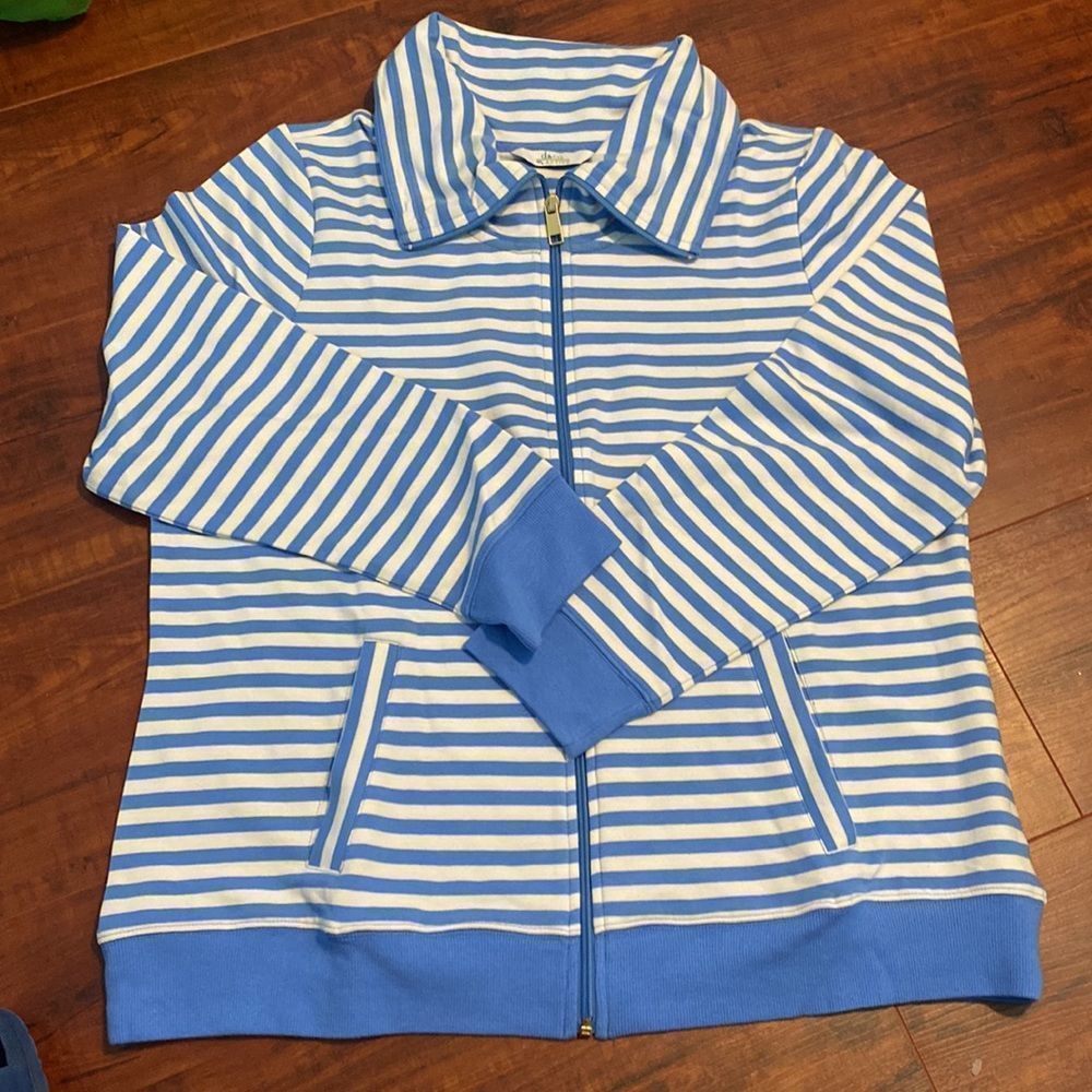 Denim & Co. Active Fill Zip French Terry Sweatshirt Jacket Size Large